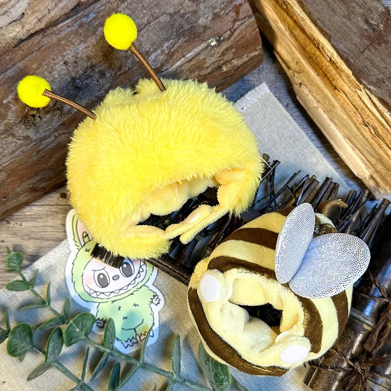 17cm Mini Plush Doll Clothes – Cute Animal-Style DIY Outfit Accessories for Labubu Dolls