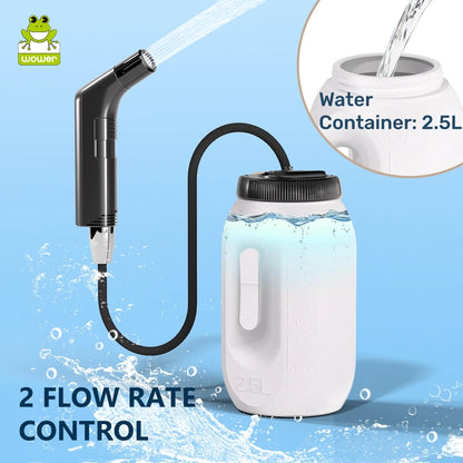 2.5L Portable Electric Bidet | Rechargeable Shataf Hand Sprayer for Personal Hygiene, Travel & Camping