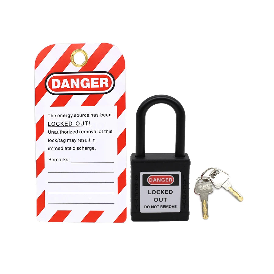 Industrial Safety Padlock – 38mm Nylon Shackle LOTO Lockout for Personal Power & Engineering Use