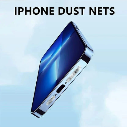 Universal Metal Mesh Anti-Dust Sticker – 1-12PCS Adhesive Net Cover for iPhone 16/15 Pro Max & Plus, Speaker Hole Protection