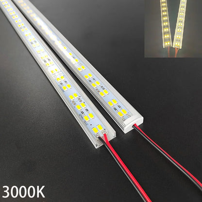 72LED Super Bright Light Bar - 50cm DC12V Aluminum Strip Lamp for Kitchen & Shelf Lighting