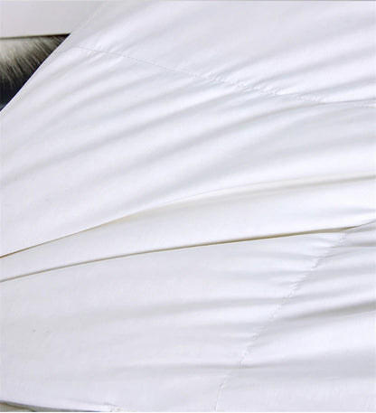 Premium White Goose Down Comforter – Winter Warm Feather Duvet, Lightweight & Cozy, Queen/King Size, Pinch Pleated 3D Design