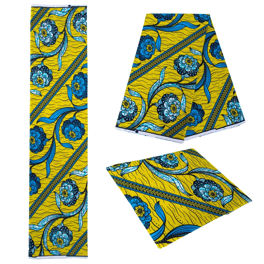 Original African Wax Print Fabric - 100% Cotton Colorful Dutch Ankara Pagne