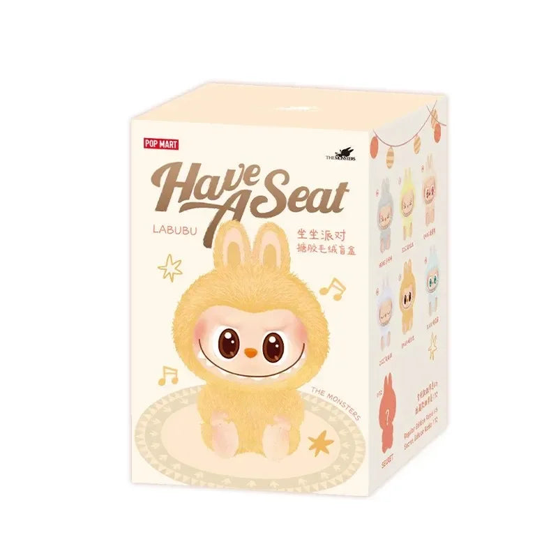 POP MART Labubu The Monsters — Have a Seat Series Vinyl Plush Blind Box, Cute Anime Doll Desktop Ornament
