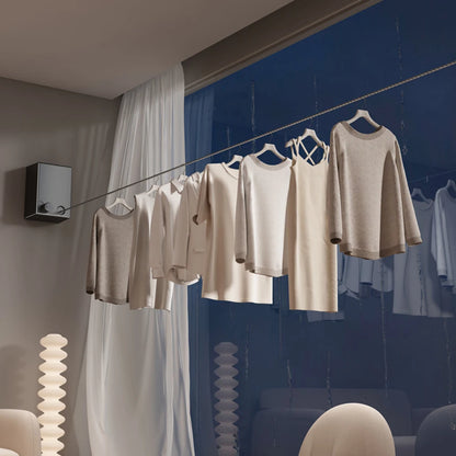 Retractable Stainless Steel Clothesline: Pull-Out Clothes-Drying Machine Rope - Space-Saving Drying Rack for Household
