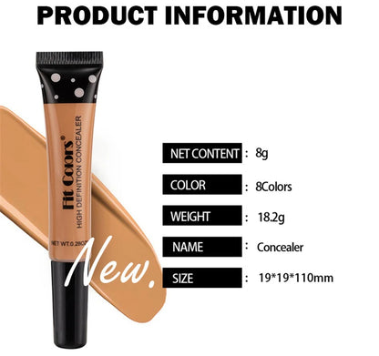 Nude Waterproof BB Cream Foundation – Oil-Control, Blemish-Covering, Long-Lasting Brightening Concealer Base