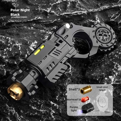 Shell-Ejecting Alloy Toy Pistol Set – Mini Finger Spinning Top Fidget & Sensory Desk Gadget for Teens