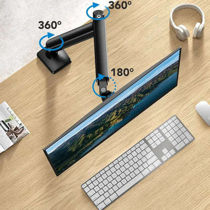 Universal Single Monitor Desk Mount – Adjustable Bracket for Screens Up to 32" and 19.8 lbs