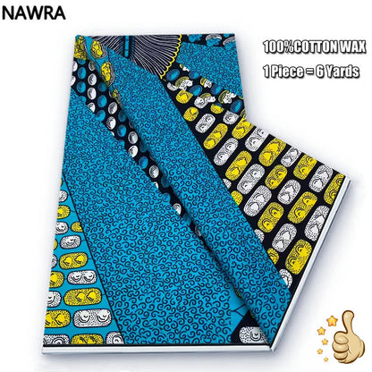 100% Cotton African Wax Print Fabric - High Quality Original Real Wax Ankara Batik Pagne Nigeria Style Sewing Fabric