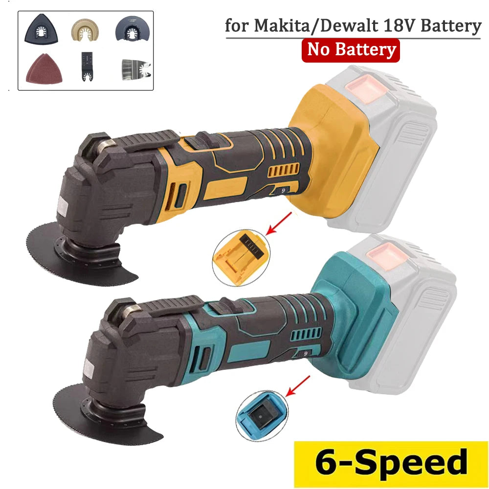 Electric Oscillating Multi-Function Tool – Woodworking Trimmer & Shovel, Compatible with Makita/Dewalt 18V