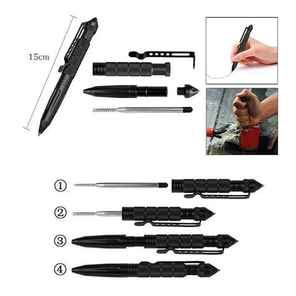 High-Quality Metal Tactical Pen - Self Defense, Emergency Glass Breaker, EDC Ballpoint Pen