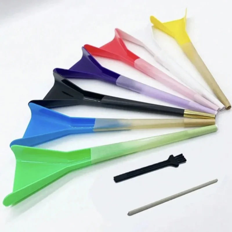 Pre-Rolled Cone Loader Set - Tobacco Filling Funnel Tool with Cleaning Brush & Press Rod