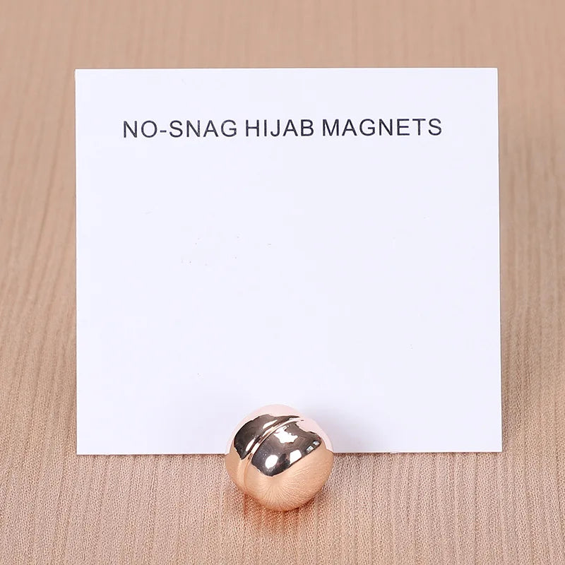 WLP Magnetic Hijab Clips - Solid Color Round Strong Magnet Pins for Silk Scarves Shawls Turban Accessories