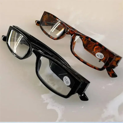 2021 LED Light Reading Glasses – Full Frame Fashion Eyewear for Men & Women, +1.0 to +4.0 Diopters