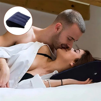 Inflatable Travel Pillow – Multifunctional Body & Lumbar Support, Yoga Pillow & Air Cushion for Travel Positions, Triangular Design