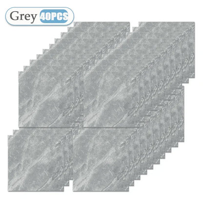 Self-Adhesive Wallpaper Tile Stickers - Waterproof 30x30cm Kitchen & Bathroom Home Decor