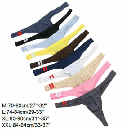 Men’s Breathable Low Cut Briefs – Soft Stretch Skin-Friendly Sexy Thong Underwear for Daily Comfort Fit