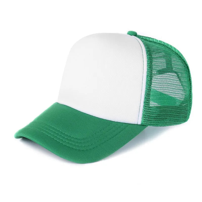 Custom Logo Mesh Trucker Cap - 5 Panel Snapback Baseball Hat for Men & Women Summer Sports Sun Hat