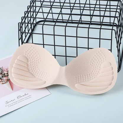 Thick Invisible Removable Push-Up Bra Pads – Latex Swimwear Inserts for Women, Chest Foam Cups