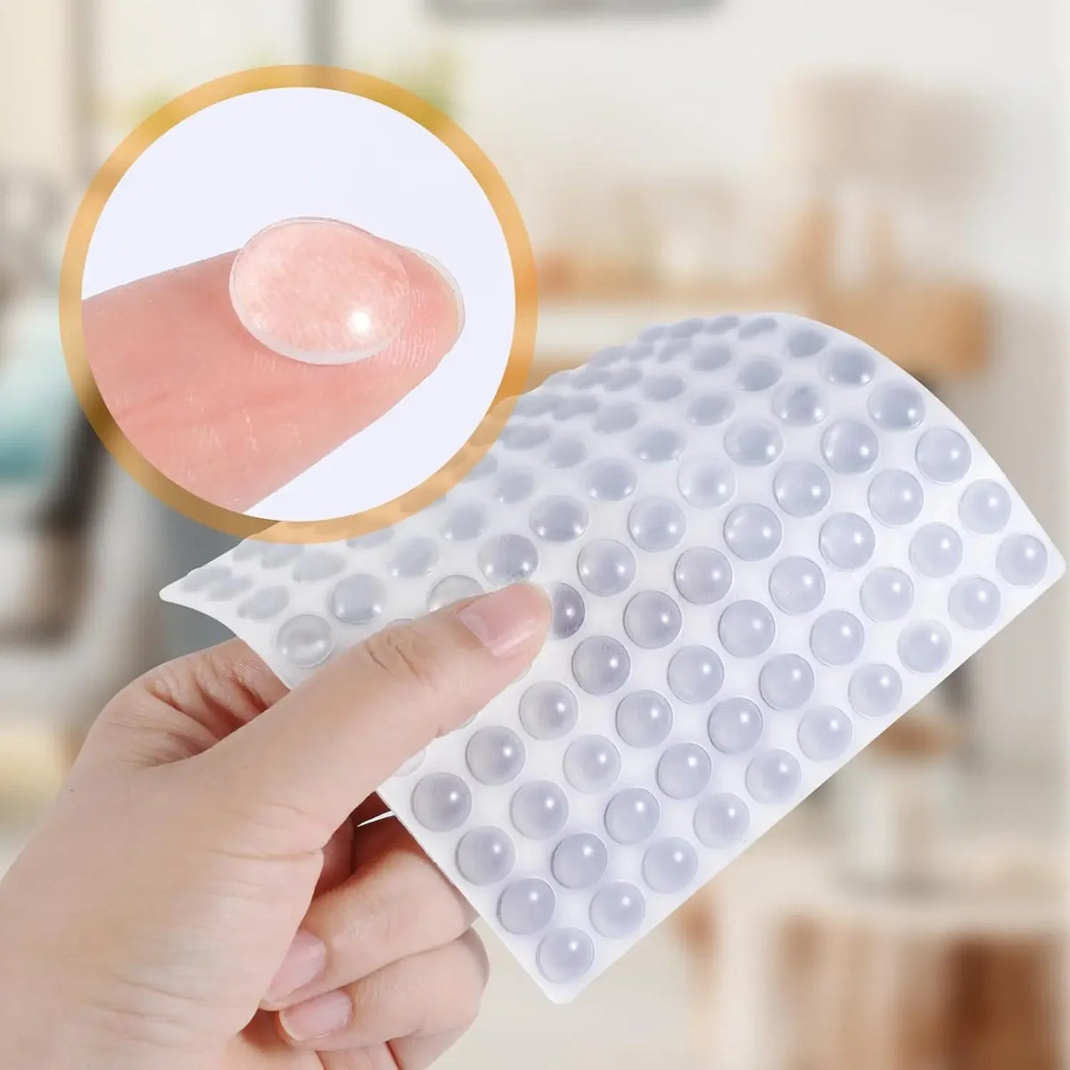 100/300Pcs Clear Self-Adhesive Silicone Bumper Pads - Rubber Door Stops, Cabinet Dampers & Furniture Cushion Protectors