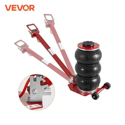 VEVOR Pneumatic Air Jack – 3 Ton/5 Ton Triple Bag Quick Lift Heavy Duty Car Repair Jack with Folding Rod & Two Wheels