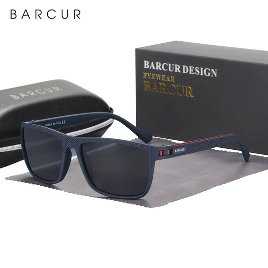 BARCUR TR90 Polarized Sunglasses - Lightweight Sports Eyewear for Men and Women, UVAB Protection