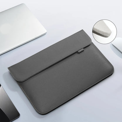 PU Leather Laptop Sleeve — Protective Bag Case for MacBook Air/Pro 13-16", Xiaomi, Huawei, Dell, HP, ASUS 14-15.6 Inch Notebooks