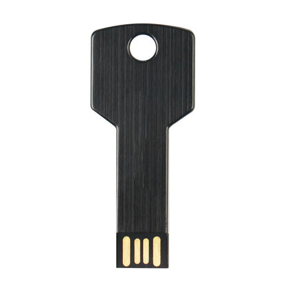 64GB Metal Key-Shaped USB Flash Drive – High-Speed U Disk, Real Capacity Storage (Black/Silver)