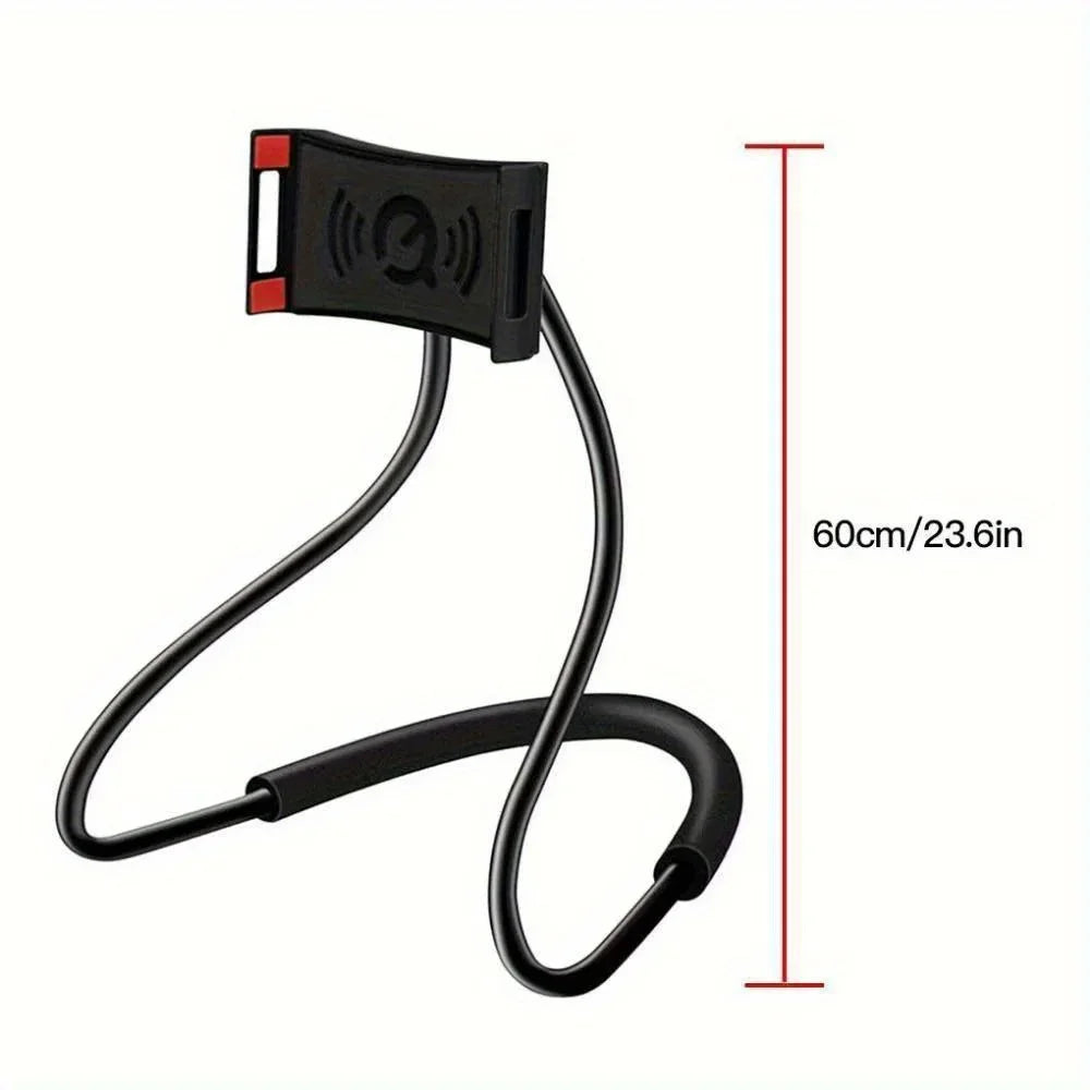 360° Flexible Neck Phone Holder - Hands-Free Hanging Stand for iPhone, Samsung & Xiaomi