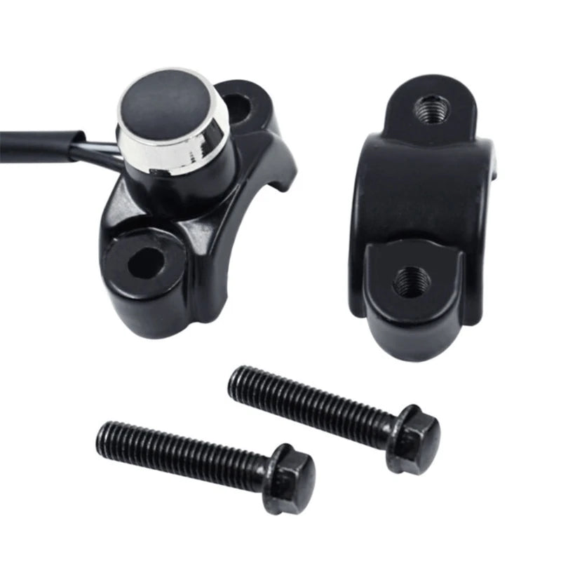 Universal 7/8" Motorcycle Handlebar Switch – Aluminum Alloy Horn, Headlight & Strobe Button