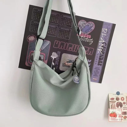 Women’s Solid Harajuku Shoulder Bag – Large Capacity Multifunction Crossbody Handbag for Teens & Everyday Use