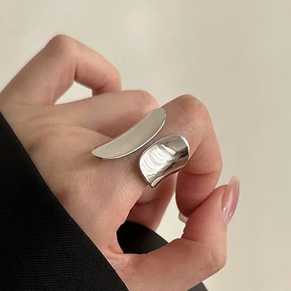 925 Sterling Silver Geometric Ring — BF CLUB Fashion Handmade Ring for Women, Party & Christmas Gift