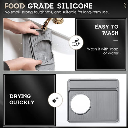 Silicone Coffee Mat for Breville 870/880 – Anti-Slip Espresso Tamper Top Cover, Food-Grade