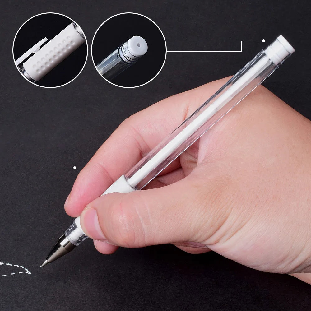 2PCS Eyebrow Marker Pens — Microblading & Permanent Makeup Surgical Skin Tattoo Accessories White Scribe Tools