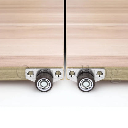 4Pcs Silent Rubber Casters | Low Profile Drawer Wheels for Furniture, Kitchen Cabinets, and Tables - Side Installation Replacement