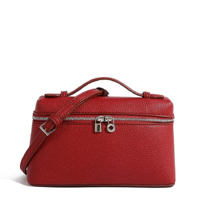 Lychee Grain Mini Shoulder Bag - Elegant Women’s Fashion Crossbody Handbag with Lunch Box Style Design