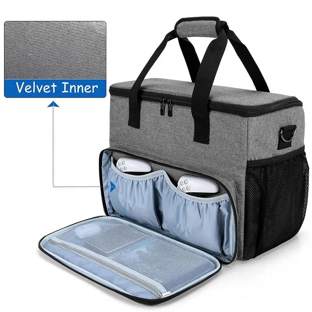 Carrying Bag for PS5/PS4/Xbox/Nintendo Switch – 15.6" Laptop & Game Console Storage Handbag