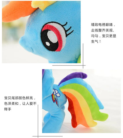 20cm My Little Pony Plush Toy – Twilight Sparkle, Rainbow Dash, Applejack, Rarity, Fluttershy & Pinkie Pie Soft Filled Doll Gift