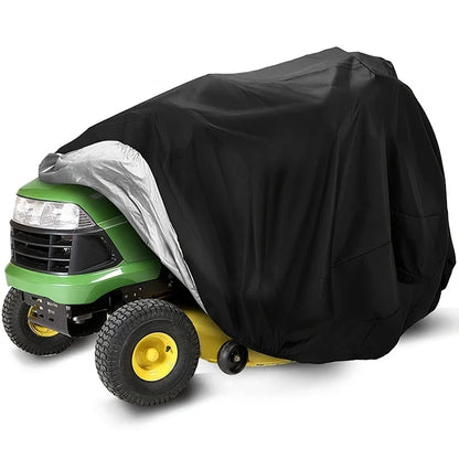 Heavy-Duty Yard Tractor Cover - Black Oxford Fabric Outdoor Lawn Mower Storage Protector & Accessory Cover