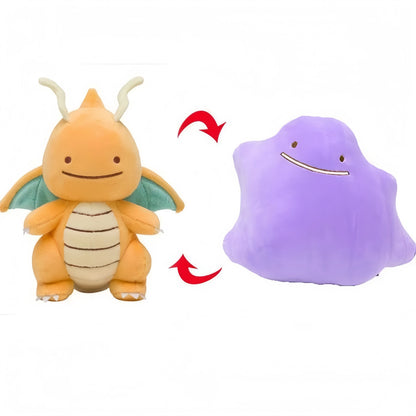 Pokémon Pokopia Ditto Transformation Plush Toys - Cute Dragonite, Charmander, Eevee & Lapras Stuffed Dolls