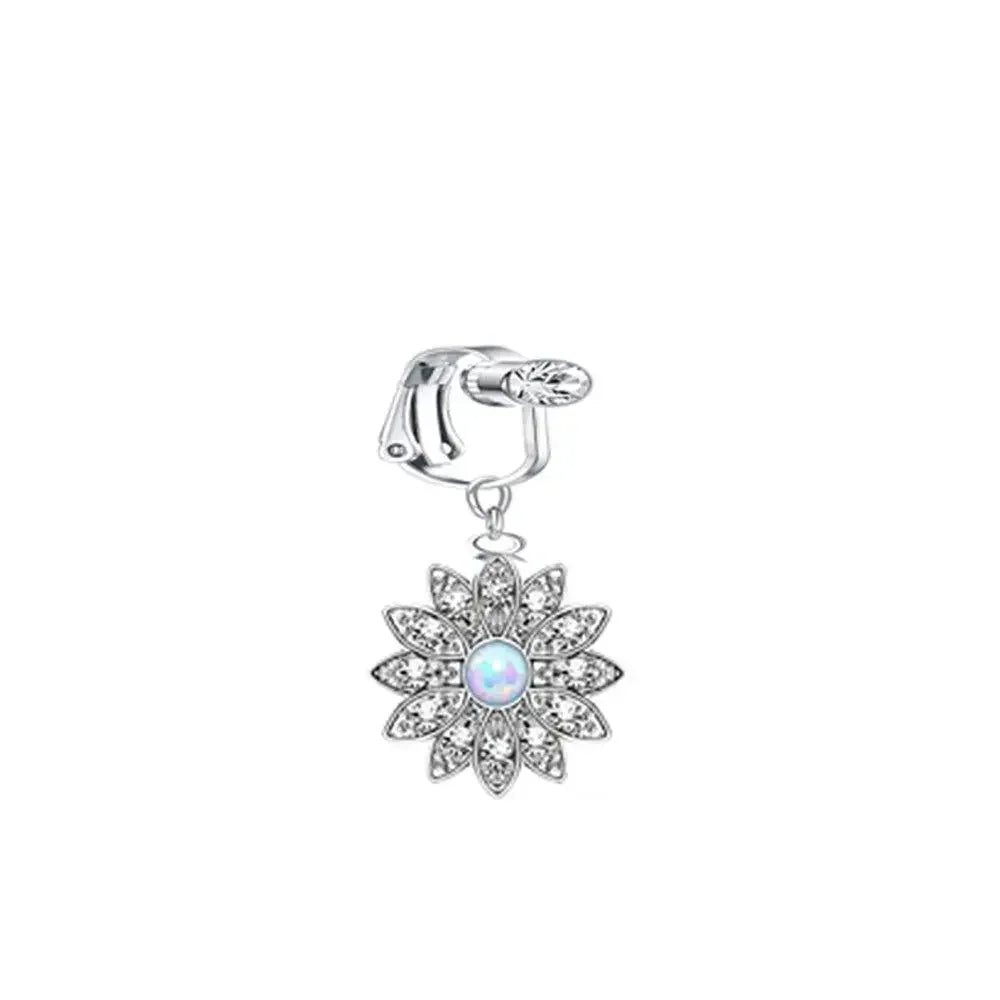 Faux Belly Ring - Non-Piercing Clip-On Navel Button Body Jewelry Belly Piercing Accessory