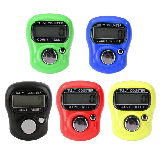 Mini Finger LCD Electronic Counter — Digital Counting Tool (0-99999) for Sewing, Knitting & Weaving