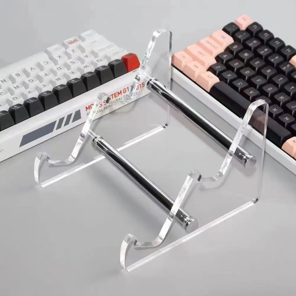 Transparent Acrylic Mechanical Keyboard Display Stand – Clear Keyboard Holder Rack & Riser Tray for Computer Gaming & Office Setup