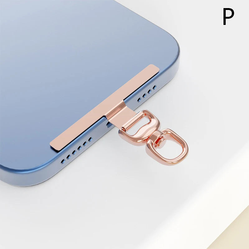 0.3mm Metal Phone Tether Tab – 360° Rotating Phone Lanyard Patch Clip Replacement Hanging Strap Gasket Accessory
