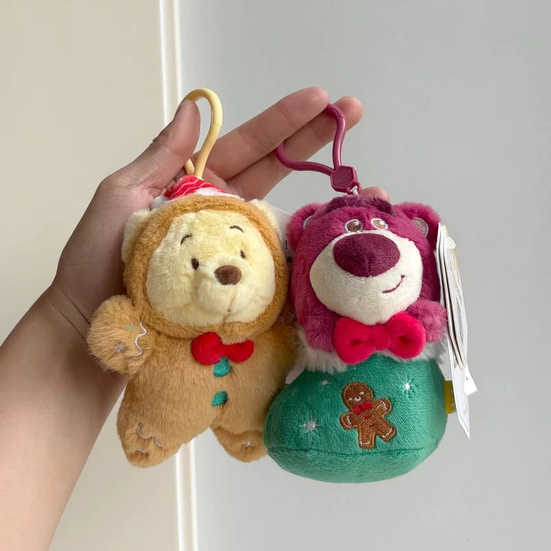 Cute Christmas Plush Keychain – Cartoon Doll Pendant for Backpack & Gifts