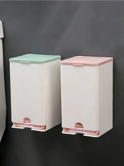 Wall-Mounted Sanitary Napkin Storage Box - Dust-Proof Organizer for Tissue Paper and Cotton Swabs, Bathroom Accessories