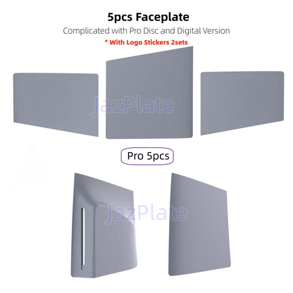 5-in-1 30th Anniversary Gray Faceplates for PS5 Pro – Disc & Digital Edition PlayStation 5 Cover Accessories