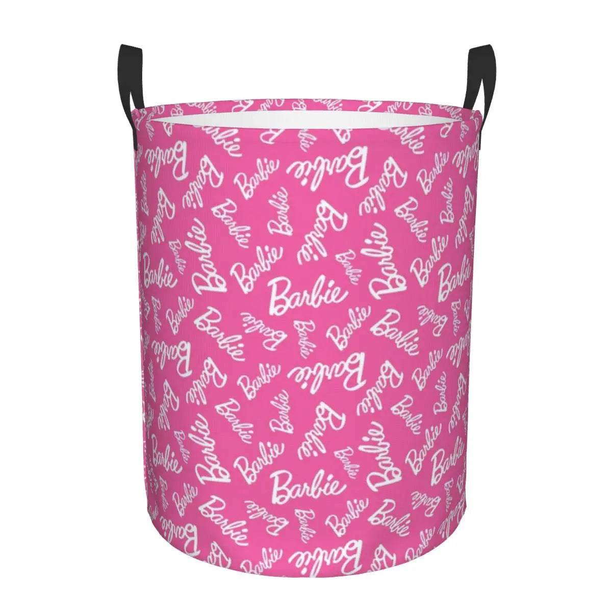 Custom Barbie Logo Laundry Basket – Collapsible Large Capacity Clothes Storage Bin, Disney Baby Hamper