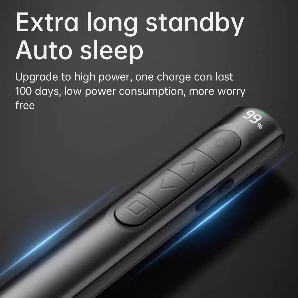 Wireless Remote Control Page Turner – Rechargeable Digital Display Clicker with Volume Controller