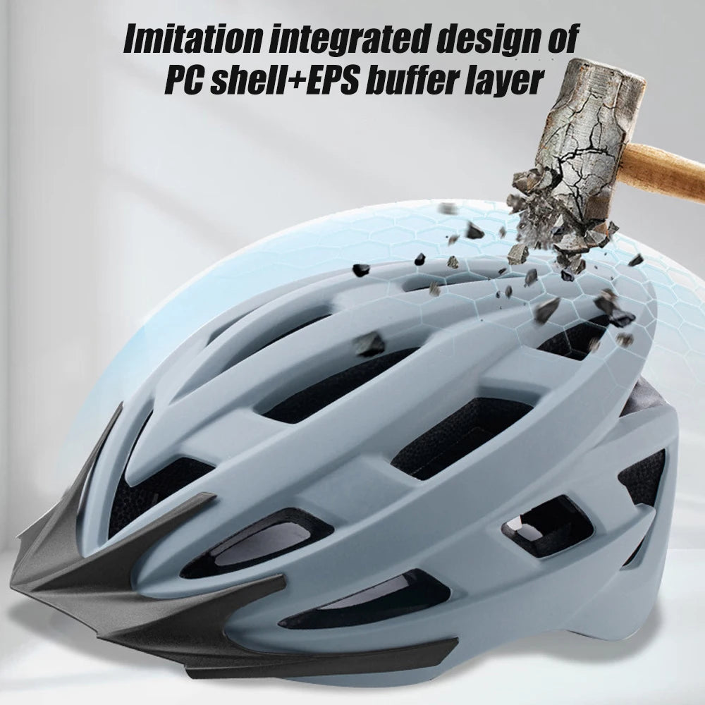 Bike Helmet for Adults - Lightweight with Adjustable Side & Chin Strap, Fits 58-62cm, Men & Women Cycling Accessories